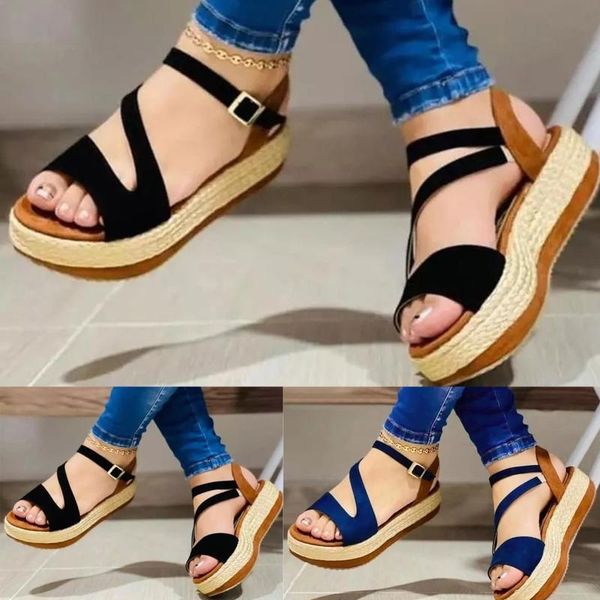 dress shoes women's summer flip-flops casual fish mouth thick-soled hollow thin strap buckle sandals for women ladies sandalias mujer, Black
dress shoes women's summer flip-flops casual fish mouth thick-soled hollow thin strap buckle sandals for women ladies sandalias mujer, Black