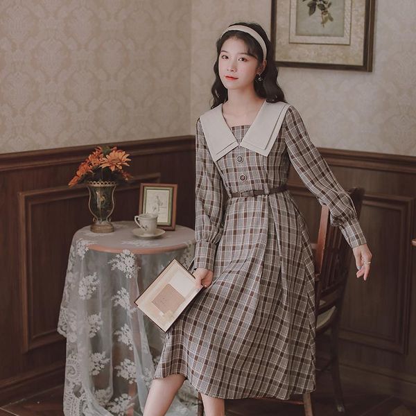 casual dresses plaid retro sweet navy lapel collar dress fall loose french literary long sleeve elegant cute kawaii y2k women's clothin, Black;gray
casual dresses plaid retro sweet navy lapel collar dress fall loose french literary long sleeve elegant cute kawaii y2k women's clothin, Black;gray