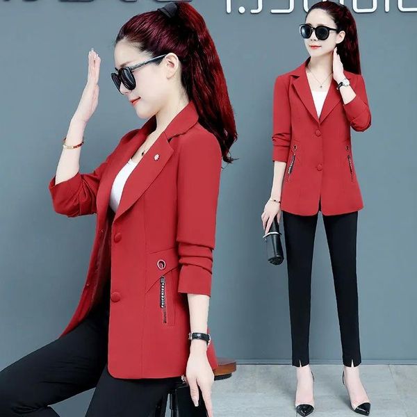 women's suits & blazers 2021 autumn coat, women's small suit, large size, fashion, slim, all-match, outer wear, temperament, short, White;black
women's suits & blazers 2021 autumn coat, women's small suit, large size, fashion, slim, all-match, outer wear, temperament, short, White;black