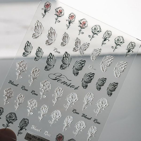 engraved nail sticker black white color flower butterfly shape charm desgin empaistic slide decals z0377-11
engraved nail sticker black white color flower butterfly shape charm desgin empaistic slide decals z0377-11