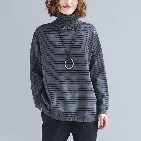 women's sweaters oversized women casual 2021 autumn winter simple style vintage striped turtleneck female knitted pullovers s2124, White;black
women's sweaters oversized women casual 2021 autumn winter simple style vintage striped turtleneck female knitted pullovers s2124, White;black