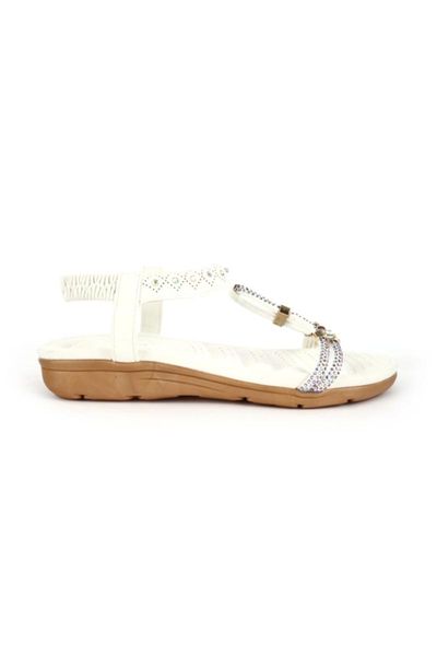 sandals 20y150-19 women t-strap, Black