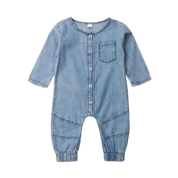 0-24m blotona infant kid baby girl boy clothes soft denim romper playsuit jumpsuit outfits jumpsuits, Blue 
0-24m blotona infant kid baby girl boy clothes soft denim romper playsuit jumpsuit outfits jumpsuits, Blue