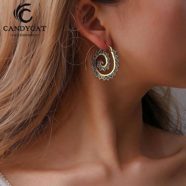 vintage round spiral earrings bohemia exaggerated gear-shaped european american trendy women jewelry 2021 stud, Golden;silver
vintage round spiral earrings bohemia exaggerated gear-shaped european american trendy women jewelry 2021 stud, Golden;silver