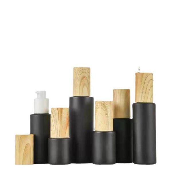storage bottles & jars empty glass pump bottle black frosted lotion essential oil spray with woodgrain plastic cap 20ml - 80ml sn329
storage bottles & jars empty glass pump bottle black frosted lotion essential oil spray with woodgrain plastic cap 20ml - 80ml sn329
