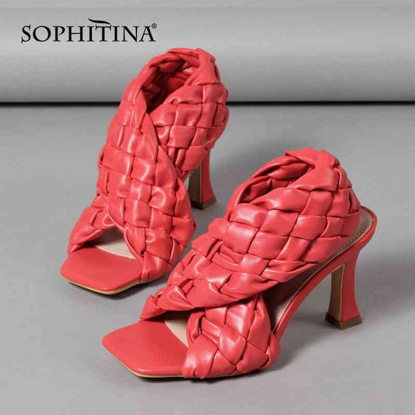 sophitina women sandals summer weave light blue orange shoes open toe thick heel special design upper fashion lady shoes ao137 210513, Black
sophitina women sandals summer weave light blue orange shoes open toe thick heel special design upper fashion lady shoes ao137 210513, Black