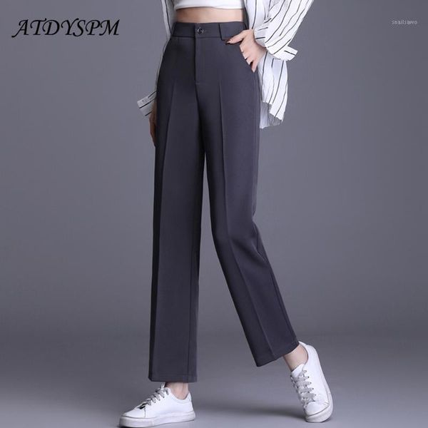 women's suit pants ankle-length 2021 spring gray loose straight comfortable and soft fabric female high waist trousers & capris, Black;white
women's suit pants ankle-length 2021 spring gray loose straight comfortable and soft fabric female high waist trousers & capris, Black;white