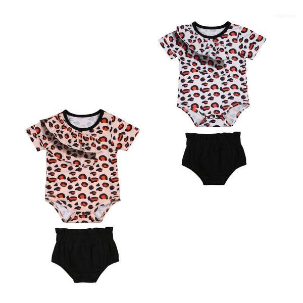 clothing sets 2pcs breathable baby girls outfit, summer fashionable leopard print flouncing short sleeve round collar romper + casual, White
clothing sets 2pcs breathable baby girls outfit, summer fashionable leopard print flouncing short sleeve round collar romper + casual, White