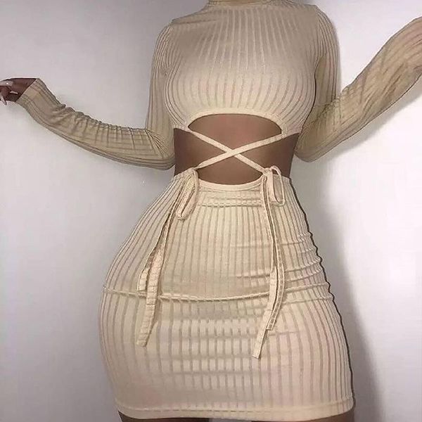 ribbed hollow out o neck drawstring dress for women solid long sleeve mini dresses skinny party wear female casual, Black;gray
ribbed hollow out o neck drawstring dress for women solid long sleeve mini dresses skinny party wear female casual, Black;gray