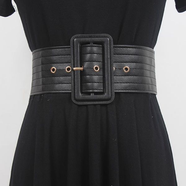 belts women's runway fashion black soft pu leather cummerbunds female dress corsets waistband decoration wide belt r2785, Black;brown
belts women's runway fashion black soft pu leather cummerbunds female dress corsets waistband decoration wide belt r2785, Black;brown