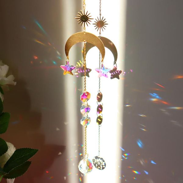 decorative objects & figurines star moon sun crystal suncatcher prisms hanging rainbow chaser lighting accessories for window curtains penda
decorative objects & figurines star moon sun crystal suncatcher prisms hanging rainbow chaser lighting accessories for window curtains penda