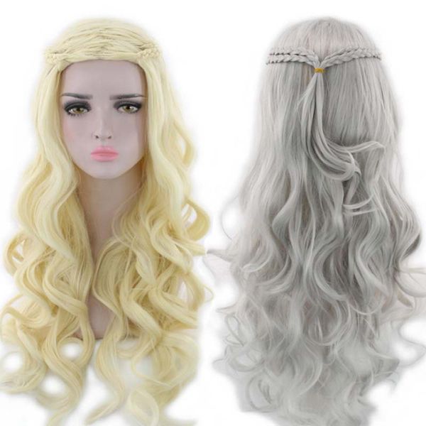 28 inch long wave curly hair cosplay wigs for game of daenerys targaryen dragon princess halloween costume synthetic women with net, Black
28 inch long wave curly hair cosplay wigs for game of daenerys targaryen dragon princess halloween costume synthetic women with net, Black