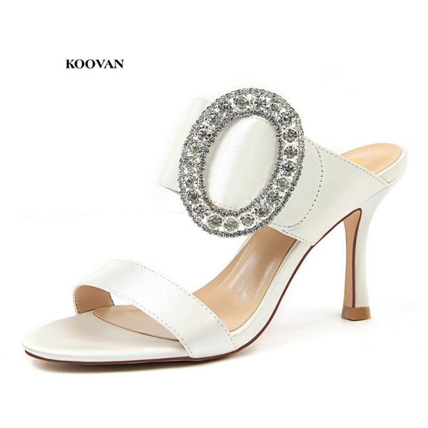 koovan women's rhinestone sandals 2021 fashion banquet high-heeled metal big diamond buckle satin slippers, Black
koovan women's rhinestone sandals 2021 fashion banquet high-heeled metal big diamond buckle satin slippers, Black