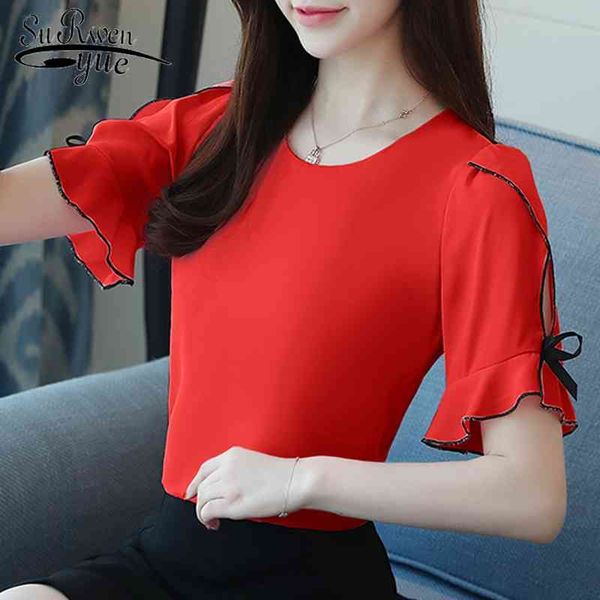 summer chiffon o-neck women blouse shirt loose casual clothing plus size sweet bow 's blusas 0240 40 210521, White
summer chiffon o-neck women blouse shirt loose casual clothing plus size sweet bow 's blusas 0240 40 210521, White