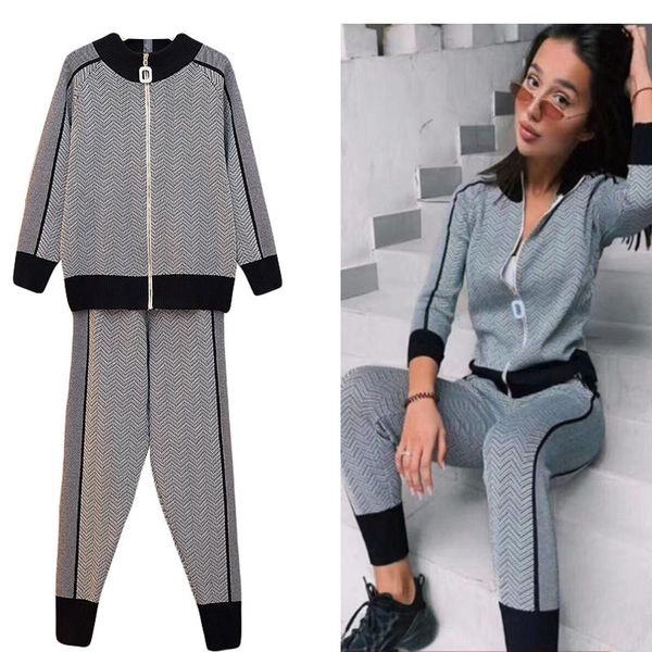 women's tracksuits women streetwear two piece sets 2021 spring autumn jacket slim long pants sweater outfits woman knitted clothes, Gray
women's tracksuits women streetwear two piece sets 2021 spring autumn jacket slim long pants sweater outfits woman knitted clothes, Gray