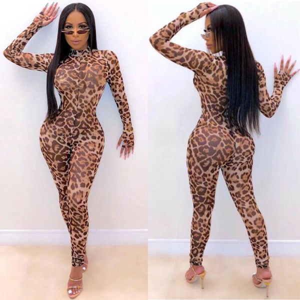 women summer long sleeve tight leopard mesh clubwear party playsuit casual jumpsuit romper trousers women's jumpsuits & rompers, Black;white
women summer long sleeve tight leopard mesh clubwear party playsuit casual jumpsuit romper trousers women's jumpsuits & rompers, Black;white