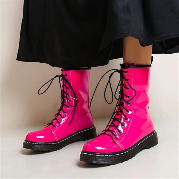 retro women military tactical ankle boots 2021 winter shoes med heels patent leather motorcycle biker riding 34-45, Black
retro women military tactical ankle boots 2021 winter shoes med heels patent leather motorcycle biker riding 34-45, Black