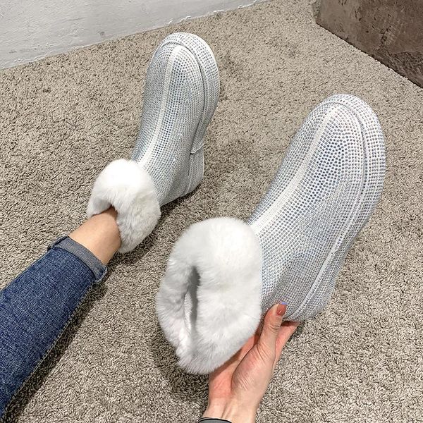boots plush rhinestones snow women cotton shoes paillette crystal botte femme hiver 2021 luxe thick soled winter fur short botas, Black
boots plush rhinestones snow women cotton shoes paillette crystal botte femme hiver 2021 luxe thick soled winter fur short botas, Black