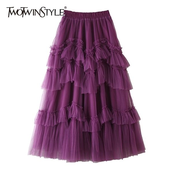 twotwinstyle black patchwork mesh skirt for women high waist casual ball gown skirts female fashion clothes spring 220312
twotwinstyle black patchwork mesh skirt for women high waist casual ball gown skirts female fashion clothes spring 220312