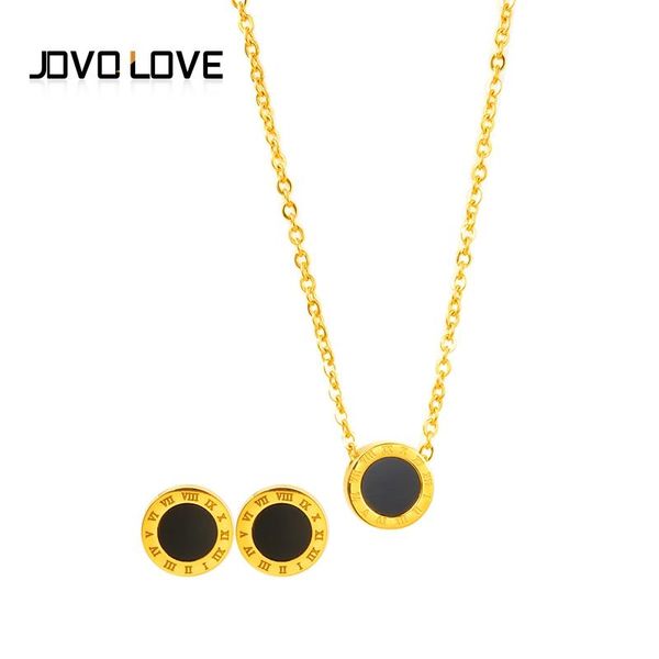 earrings & necklace jovo vintage roman numerals round necklaces and set for women wedding jewelry gift lovely black color europe style, Silver
earrings & necklace jovo vintage roman numerals round necklaces and set for women wedding jewelry gift lovely black color europe style, Silver