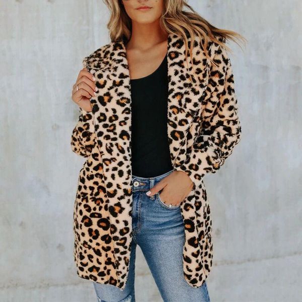 women's jackets fashion lapel women leopard printed autumn winter plush warm ladies casual outerwear full sleeve loose long coats z31, Black;brown
women's jackets fashion lapel women leopard printed autumn winter plush warm ladies casual outerwear full sleeve loose long coats z31, Black;brown