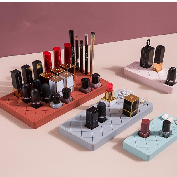 8/18/28 grid silicone lipstick rack cosmetic storage box makeup case organizer brush holder for deskboxes & bins
8/18/28 grid silicone lipstick rack cosmetic storage box makeup case organizer brush holder for deskboxes & bins