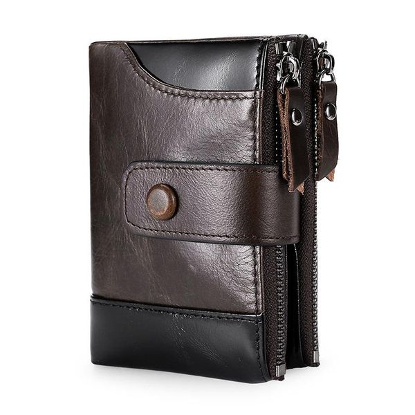 men's short double zipper wallet leather casual stitching first layer cowhide cash clip company holiday gift wallets, Red;black
men's short double zipper wallet leather casual stitching first layer cowhide cash clip company holiday gift wallets, Red;black