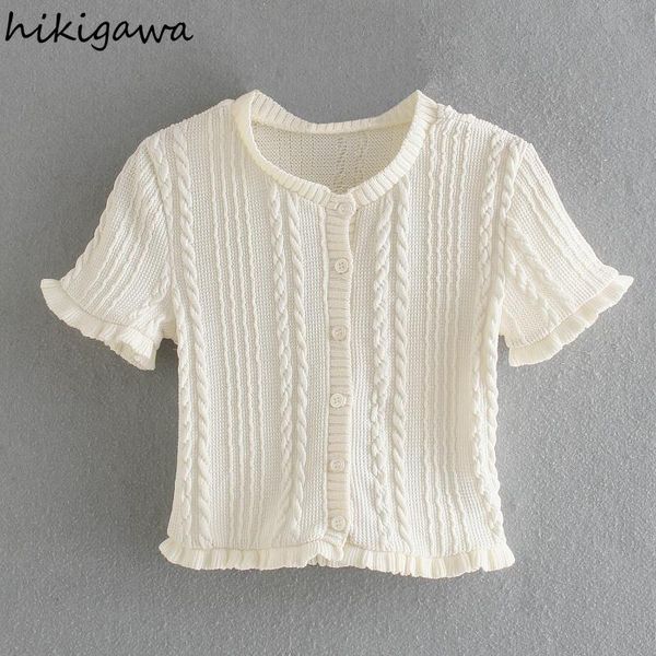 women's knits & tees hikigawa summer knitted cardigan fashion o neck short sleeve hollow out woman sweaters solid sweater women jumpe, White
women's knits & tees hikigawa summer knitted cardigan fashion o neck short sleeve hollow out woman sweaters solid sweater women jumpe, White