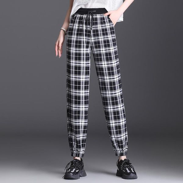 women's pants & capris fashion plaid harem sweatpnats summer women drawstring high waist plus size casual loose streetwear hip hop trou, Black;white
women's pants & capris fashion plaid harem sweatpnats summer women drawstring high waist plus size casual loose streetwear hip hop trou, Black;white