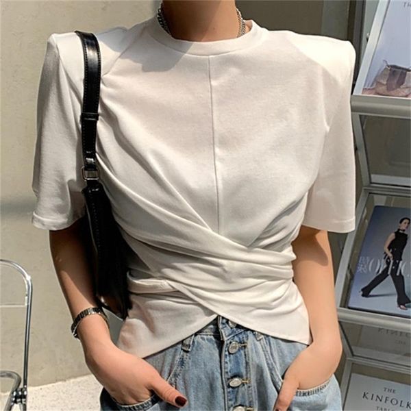 women's t-shirt hzirip hem split shoulder-pad solid slim plus size short sleeve 2021 summer casual ol irregular t-shirts, White
women's t-shirt hzirip hem split shoulder-pad solid slim plus size short sleeve 2021 summer casual ol irregular t-shirts, White
