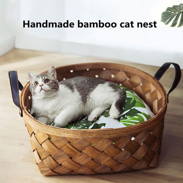 cat nest wooden woven four seasons breathable cool summer products for kennel pet bed semi-enclosed beds & furniture
cat nest wooden woven four seasons breathable cool summer products for kennel pet bed semi-enclosed beds & furniture