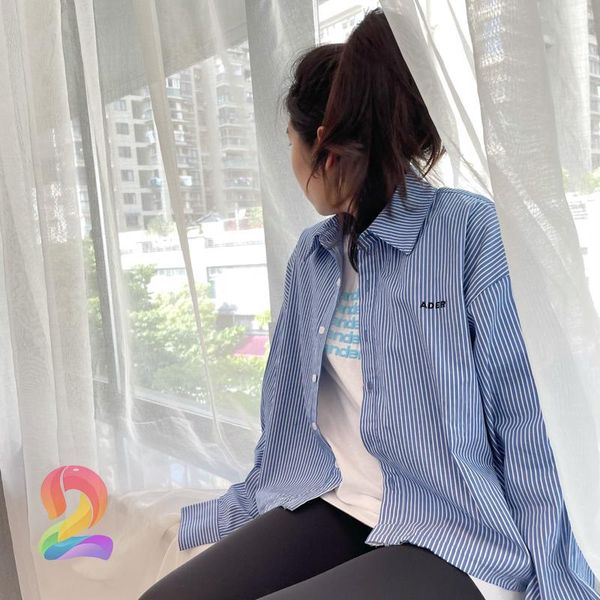 men's casual shirts oversize adererror men women's drawstring vertical striped long sleeve shirt fashion, White;black
men's casual shirts oversize adererror men women's drawstring vertical striped long sleeve shirt fashion, White;black