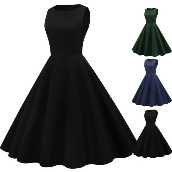 casual dresses party swing dress classic simple vintage maxi women's summer fashion black sleeveless o-neck robe, Black;gray
casual dresses party swing dress classic simple vintage maxi women's summer fashion black sleeveless o-neck robe, Black;gray