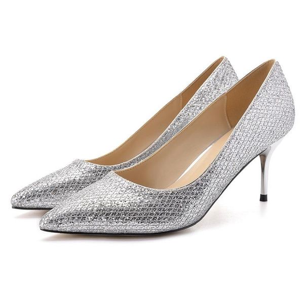 dress shoes spring autumn casual women's thin high-heeled women pumps sequined cloth slip on 9cm heels pointed toe rhinestones, Black
dress shoes spring autumn casual women's thin high-heeled women pumps sequined cloth slip on 9cm heels pointed toe rhinestones, Black