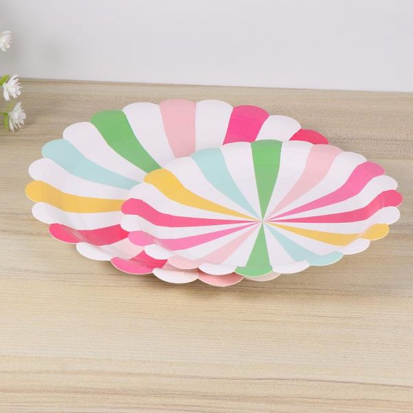 disposable dinnerware 16pcs paper plates round colorful stripes tableware dinner supplies for party carnival festival
disposable dinnerware 16pcs paper plates round colorful stripes tableware dinner supplies for party carnival festival