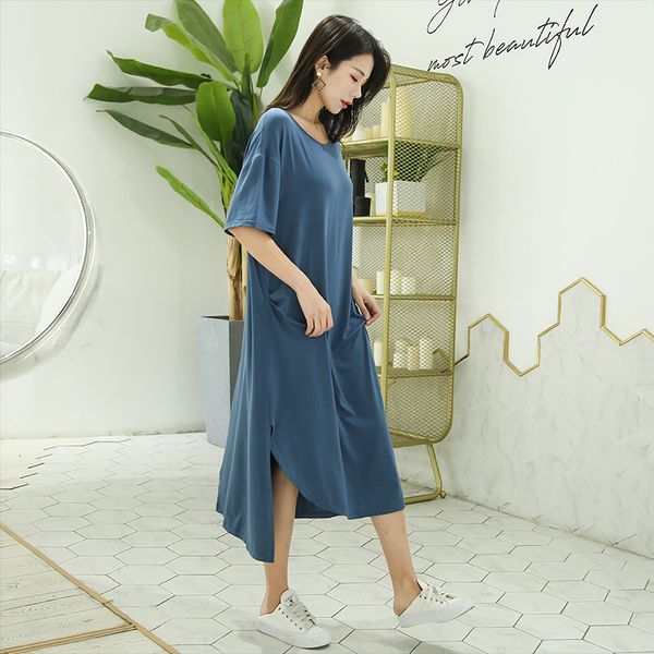 women's sleepwear modal nightgowns women short sleeve summer mid-calf loose nightwear sleepwear womens night dress homewear 4fni, Black;red
women's sleepwear modal nightgowns women short sleeve summer mid-calf loose nightwear sleepwear womens night dress homewear 4fni, Black;red