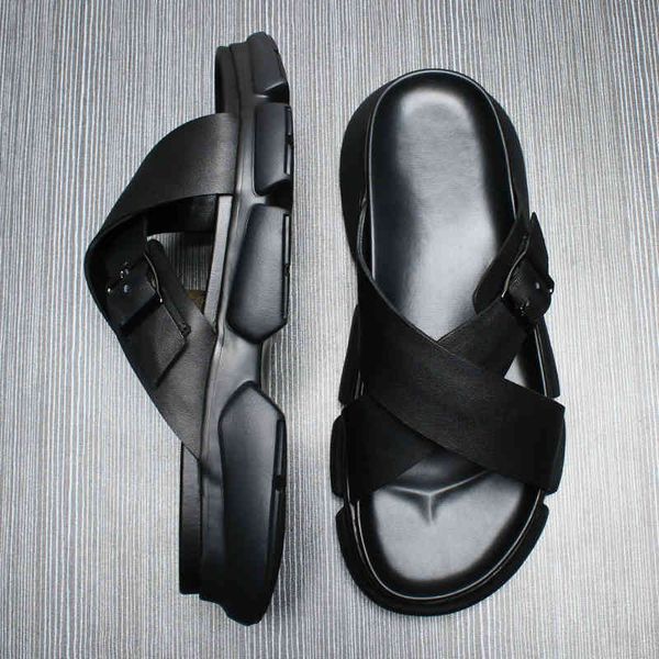slippers antiskid outdoor leisure cross slippers men's trendy shoes korean beach brand thick bottom sandals cz7h, Black
slippers antiskid outdoor leisure cross slippers men's trendy shoes korean beach brand thick bottom sandals cz7h, Black