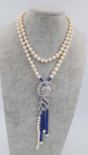 freshwater pearl white round necklace 8-9mm 36inch blue red jades peafowl wholesale beads nature gift discount, Silver
freshwater pearl white round necklace 8-9mm 36inch blue red jades peafowl wholesale beads nature gift discount, Silver