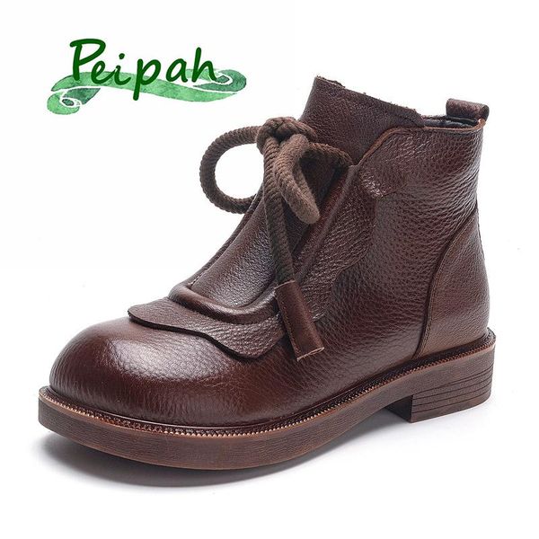 boots peipah 2021 platform ankle for women genuine leather shoes woman lace up ruffles rubber with fur ladies retro botas, Black
boots peipah 2021 platform ankle for women genuine leather shoes woman lace up ruffles rubber with fur ladies retro botas, Black