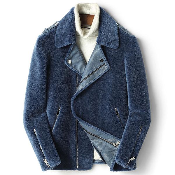 men's leather & faux real fur coat winter sheep shearing 100% wool motorcycle jacket abrigo hombre invierno 2021 d01a19026 kj3753, Black
men's leather & faux real fur coat winter sheep shearing 100% wool motorcycle jacket abrigo hombre invierno 2021 d01a19026 kj3753, Black