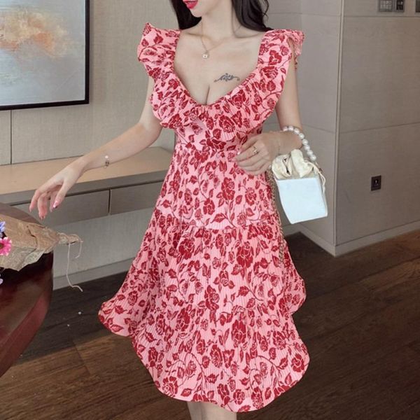 casual dresses fashion 2021 summer clothing women slash neck sweet floral print ruffle pleated dress slim fairy vestido de mujer, Black;gray
casual dresses fashion 2021 summer clothing women slash neck sweet floral print ruffle pleated dress slim fairy vestido de mujer, Black;gray