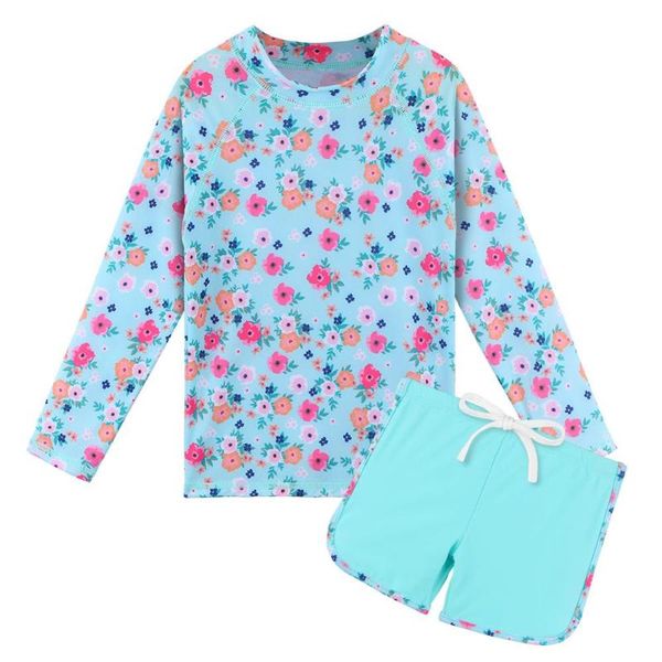 long sleeve floral girls swimwear uv50+ kids swimsuit 2pcs little flower rash guards for girl children's two-piece suits
long sleeve floral girls swimwear uv50+ kids swimsuit 2pcs little flower rash guards for girl children's two-piece suits