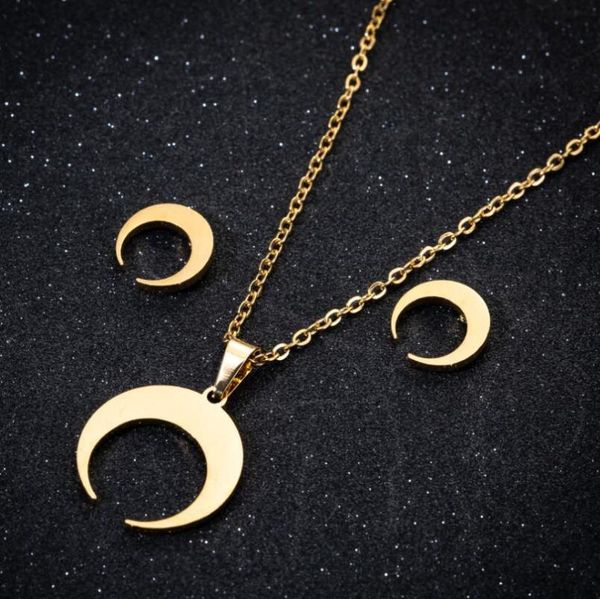 earrings & necklace moon female tide clavicle chain simple temperament cold wind wild luxury jewelry stainless steel set, Silver
earrings & necklace moon female tide clavicle chain simple temperament cold wind wild luxury jewelry stainless steel set, Silver