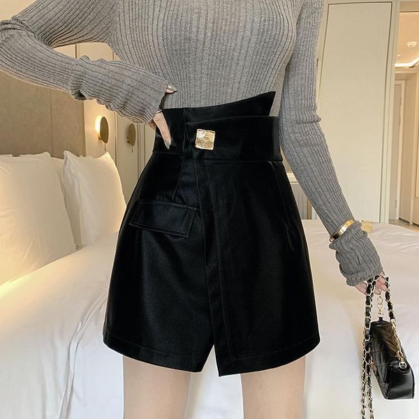 s xl skirt plus size womens short high waist wide leg solid pocket fake skirts black zipper, White;black
s xl skirt plus size womens short high waist wide leg solid pocket fake skirts black zipper, White;black