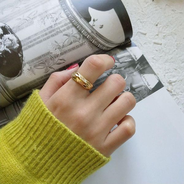 cluster rings silvology 925 sterling silver concave convex gold texture irregular foil paper female open jewelry gift, Golden;silver
cluster rings silvology 925 sterling silver concave convex gold texture irregular foil paper female open jewelry gift, Golden;silver
