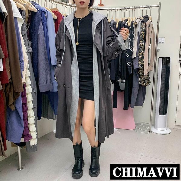 autumn/winter british style loose trench coat leisure hoodie with hood 2 piece set women's long windbreaker overcoats coats, Tan;black
autumn/winter british style loose trench coat leisure hoodie with hood 2 piece set women's long windbreaker overcoats coats, Tan;black