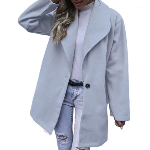 women's wool & blends solid color coat long sleeve loose warm turn-down collar button woolen overcoat comfortable wearing for autumn wi, Black
women's wool & blends solid color coat long sleeve loose warm turn-down collar button woolen overcoat comfortable wearing for autumn wi, Black