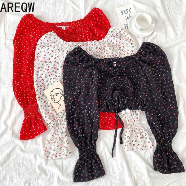 summer sweet wild wood ears small floral folds drawstring short chiffon shirt women 210507, White
summer sweet wild wood ears small floral folds drawstring short chiffon shirt women 210507, White