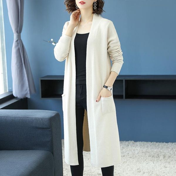women's knits & tees long sweaters spring autumn slit solid sleeve ladies cardigan pockets casual knitted wear for female outwear, White
women's knits & tees long sweaters spring autumn slit solid sleeve ladies cardigan pockets casual knitted wear for female outwear, White