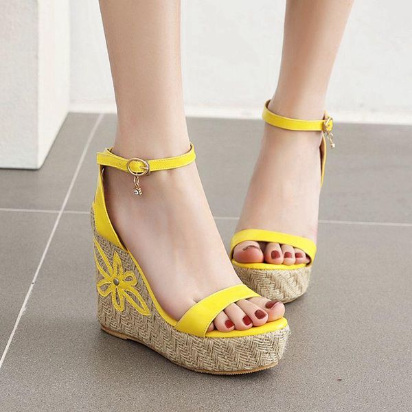 big size 33-48 women wedges high heel sandals platform open toe patent leather buckle summer shoes ladies pumps, Black
big size 33-48 women wedges high heel sandals platform open toe patent leather buckle summer shoes ladies pumps, Black